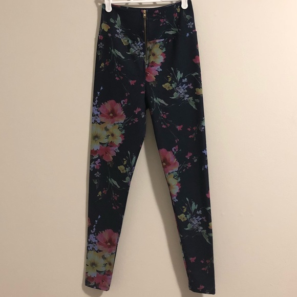 ica navy super high waist bold floral leggings - Picture 2 of 7